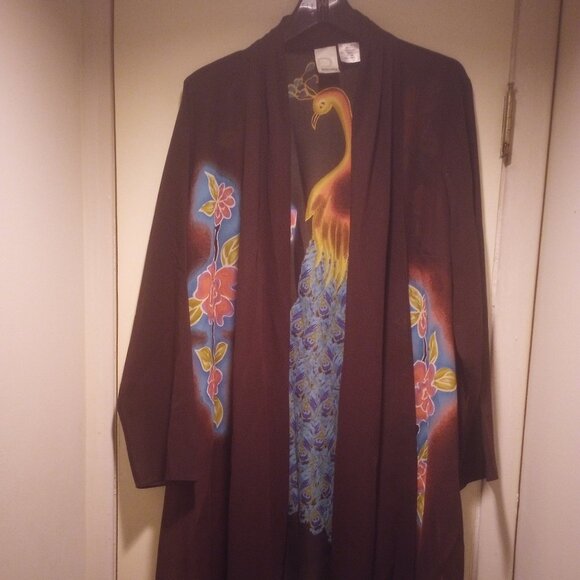 Roaman's peacock long swing coat size 18 New!!! - Picture 1 of 6